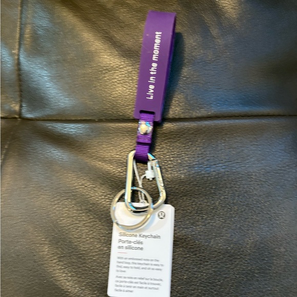 Lululemon Purple Silicone Keychain with Strap - Picture 2 of 2